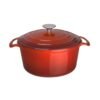 Vogue ronde inductie braadpan rood 3,2Ltr