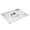 Vogue RVS deksel met lepeluitsparing GN 1/2