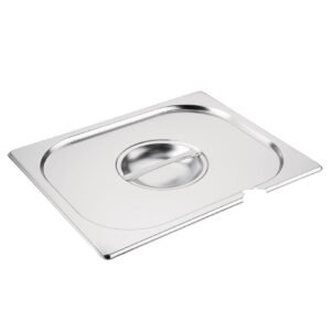 Vogue RVS deksel met lepeluitsparing GN 1/2