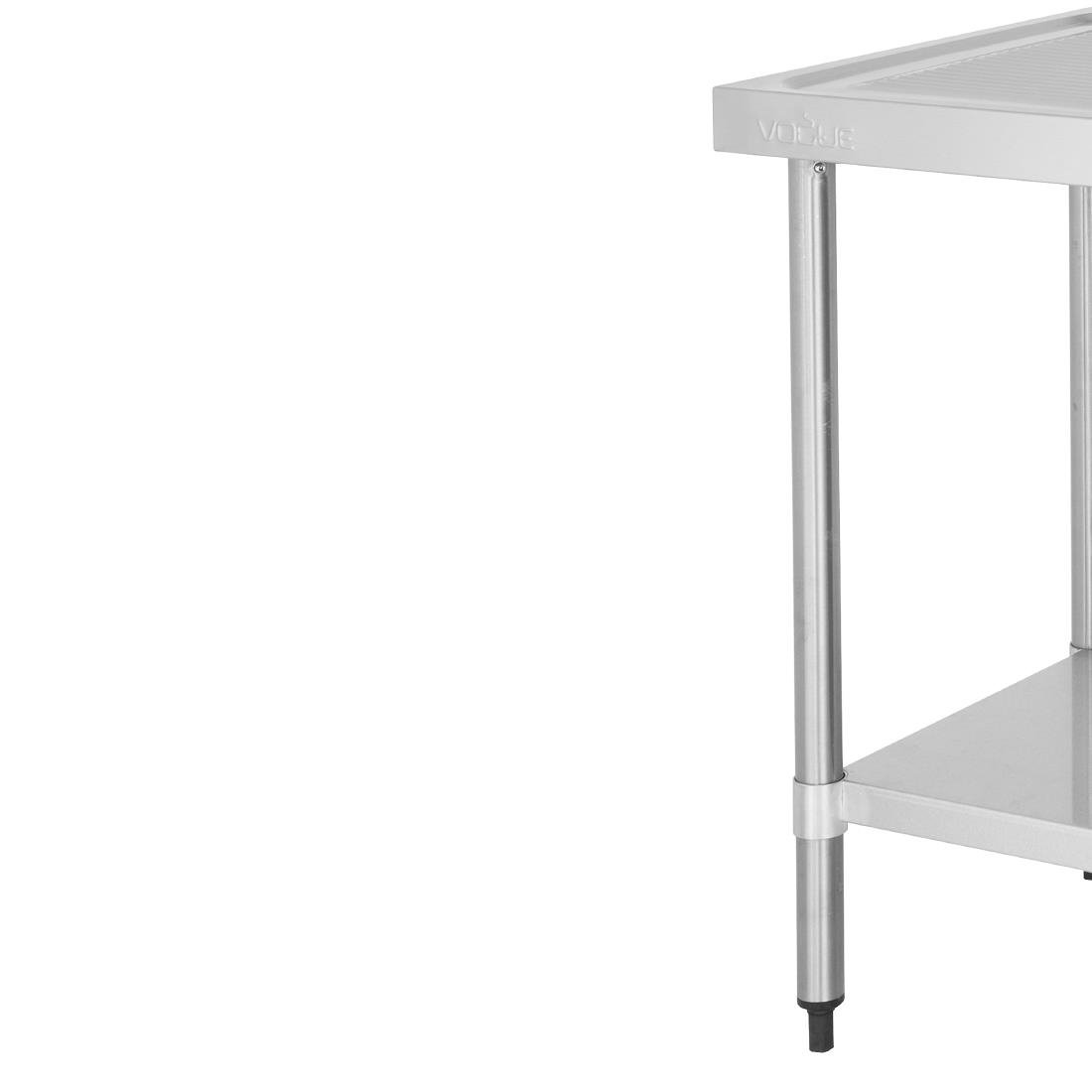 vogue rvs spoeltafel dubbele spoelbak aan rechterzijde 180x60cm Vogue RVS spoeltafel dubbele spoelbak aan rechterzijde 180x60cm