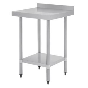 Vogue RVS werktafel met achteropstand 90x60x60cm