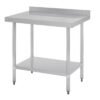 Vogue RVS werktafel met achteropstand 90x90x70cm