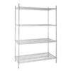 Vogue voorraadrek met 4 schappen 122x61cm