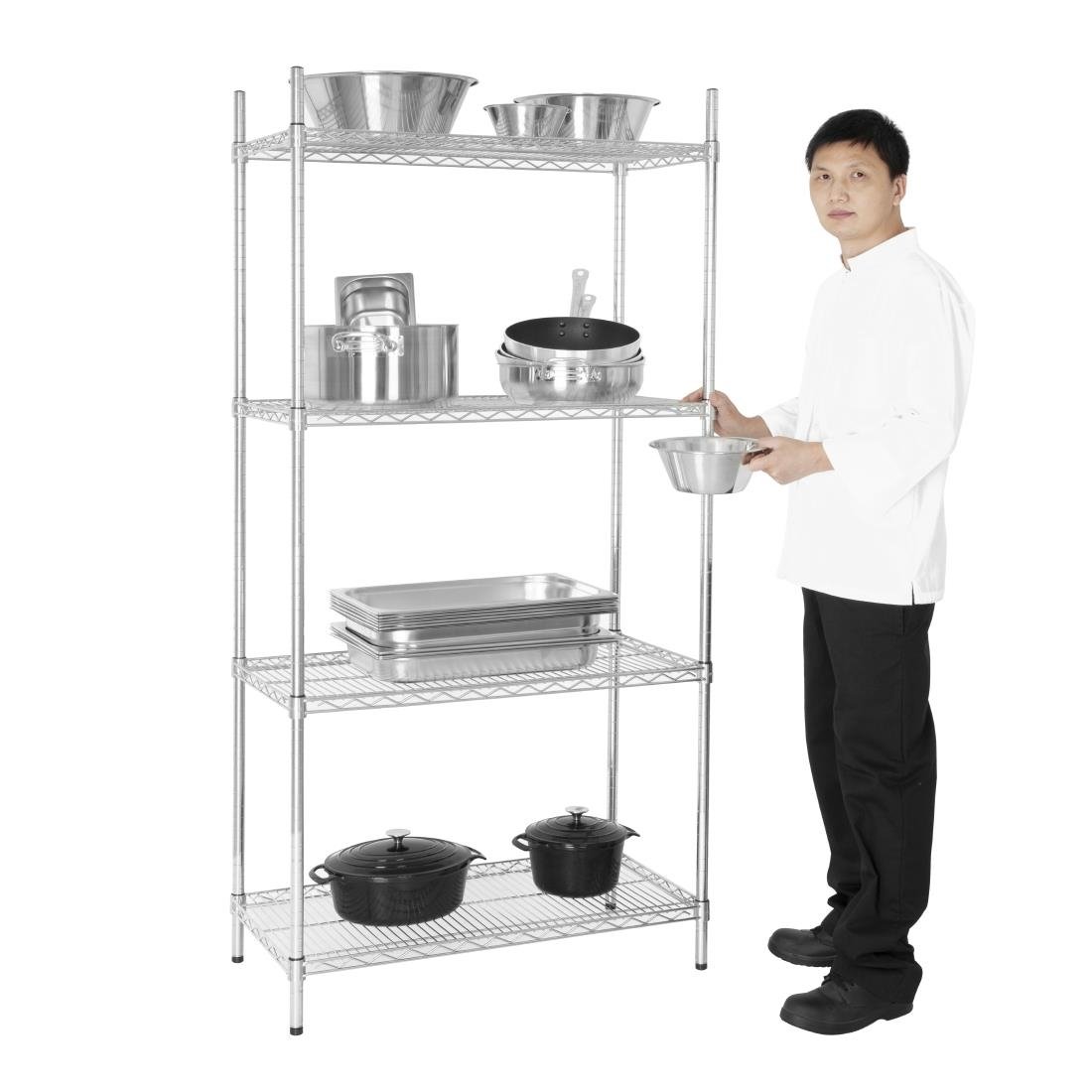 vogue voorrraadrek met 4 schappen 91,5x45,7cm Vogue voorrraadrek met 4 schappen 91,5x45,7cm