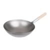 Vogue zacht stalen wok met ronde bodem 35,5cm