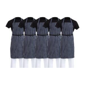 Whites Butchers gestreepte koksbuis blauw/wit (5 stuks)