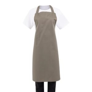 Whites halterschort polyester-katoen olijfgroen