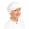 Whites polykatoen koksmuts met klep wit