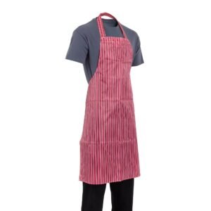 Whites waterdicht schort rood-wit gestreept