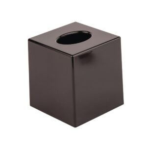 Zwarte vierkante tissue box