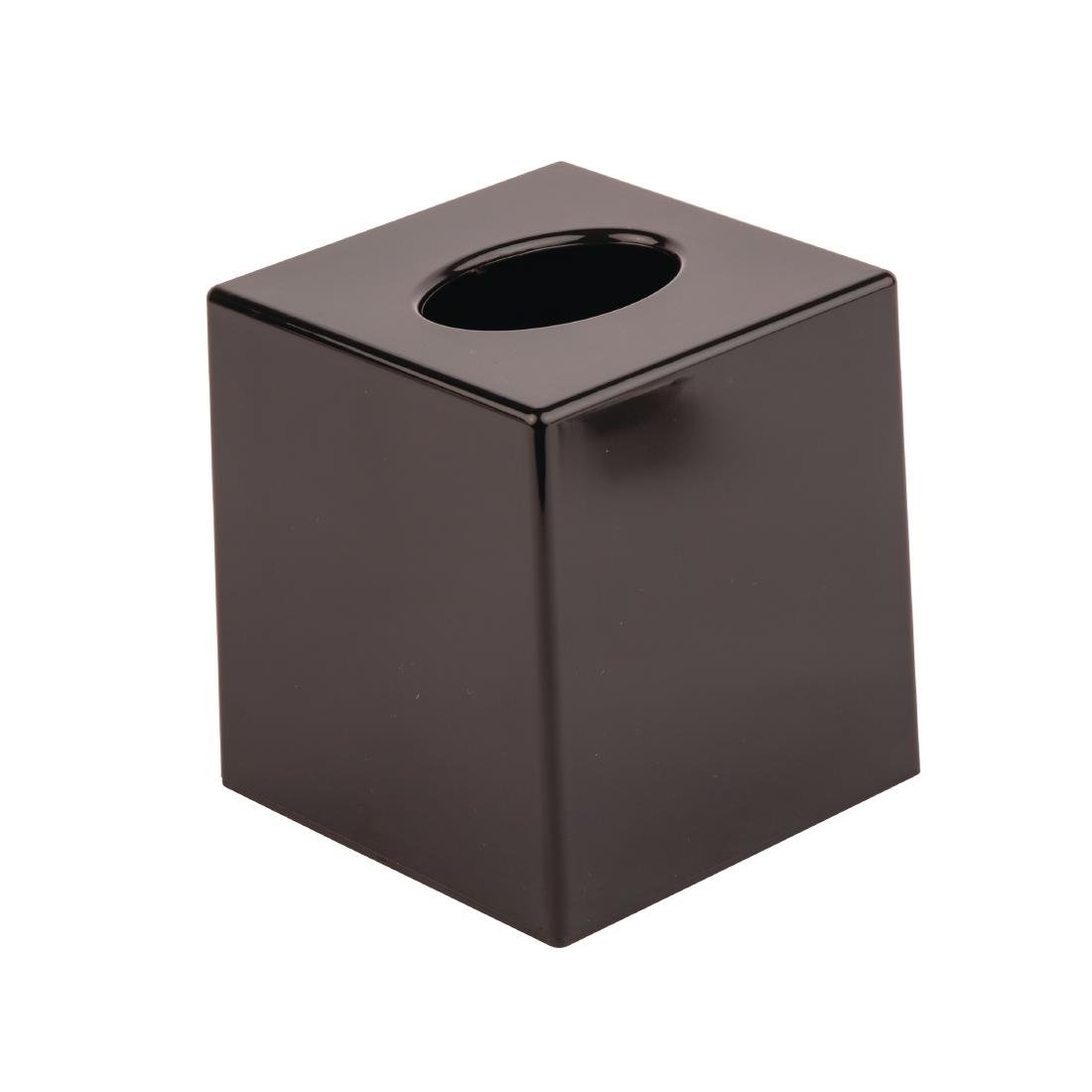 zwarte vierkante tissue box Zwarte vierkante tissue box