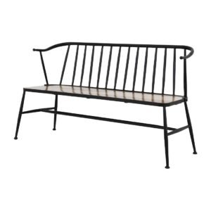 Bolero Alma bank met latten en gebogen rugleuning