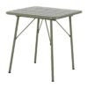 Bolero Amalfi Vierkante Gelat Staal Inklapbare Tafel Olijfgroen 700mm