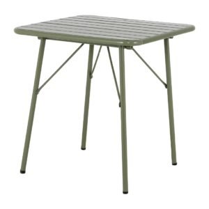 Bolero Amalfi Vierkante Gelat Staal Inklapbare Tafel Olijfgroen 700mm