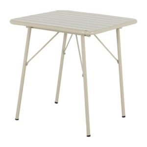 Bolero Amalfi Vierkante Gelat Staal Inklapbare Tafel Taupe 700mm