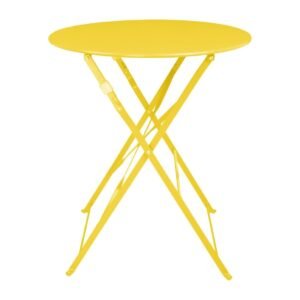 Bolero Perth zachtgele trottoirstijl ronde tafel 600 mm