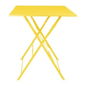 Bolero Perth zachtgele trottoirstijl vierkante tafel 600 mm