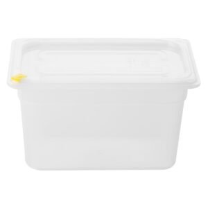 Hygiplas Click PP GN-bak 1/4 met deksel & 7 kleurclips 150 mm 3,7L (4 stuks)