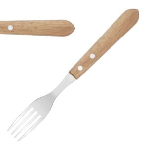 Olympia steakvork met houten heft (12 stuks)
